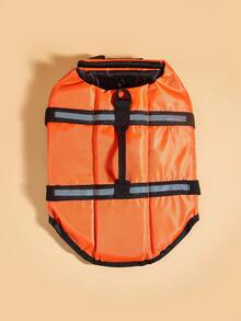 BONAPET 夏季宠物高浮力可调节救生衣，猫狗泳装 - 橘色 - 查看 10