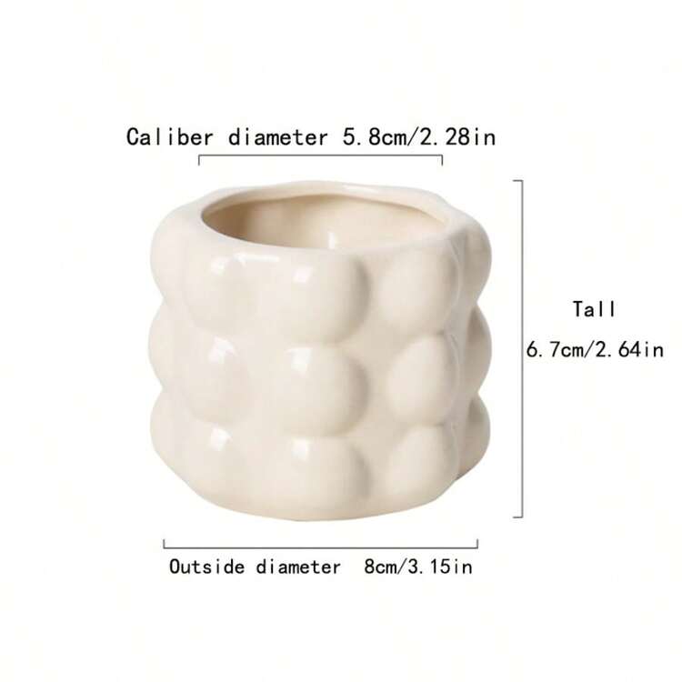 Unique Shaped Ceramic Makeup Brush Holder, Elegant Multifunctional Desktop Storage Container. Suitable For Makeup Brushes, Jewelry, Pens And Small Items - Durable Ceramic Material, Smooth Surface, Suitable For Vanity, Office - View 7