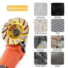 2 Pcs Grinding Disc For Concrete And Porcelain Tile Grinder, 4-Inch Diamond Grinding Wheel - Yellow - View 4