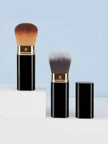 1支专业圆形伸缩化妆刷，适用于腮红、粉底、散粉，采用合成纤维制成 - 彩色 - 查看 12