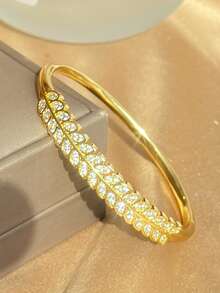 Bộ trang sức hình trái tim bằng thép không gỉ mạ vàng 18K và đá Zirconia dành cho nữ, vòng tay vàng, vòng tay nhiều lớp sáng bóng kiểu Ins, quà tặng cho mẹ, Giáng sinh, Lễ Tạ ơn, Halloween, trang sức cưới, kỷ niệm, quà tặng Ngày Valentine, phong cách Boho hàng ngày và tiệc tùng. - Nhiều màu - Xem 12