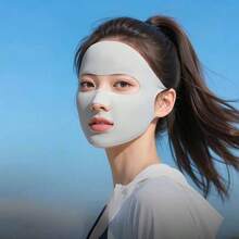 1个女士防晒面罩，夏季冰丝全脸防紫外线面罩，透气，适合高尔夫、跑步、运动 - 彩色 - 查看 7