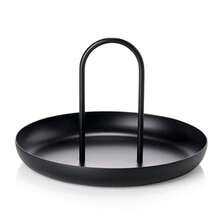 Serving Tray Metal Round Portable Table Top Storage Tray Style With Handle - Multicolor - View 1