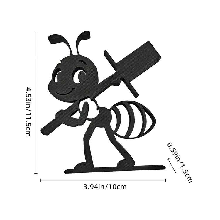 2 peças/1 peça Suporte para Papel Higiênico com Rosto de Formiga Sorridente, Decoração de Banheiro, Organizador Multifuncional de Papel Higiênico - Multicolorido - Visão 5