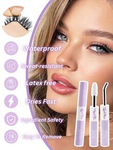 1088pcs/448pcs/640pcs False Eyelashes Set, High Capacity Individual Lash Clusters, 50D/60D/80D/100D/120D/150D/200D D-DD Curl Lashes, 0.31-0.63inch, DIY Fake Lashes, With Lash Glue, Natural & Thick, Delicate & Lightweight, Super Soft, Reusable, Individual Cluster Lashes, Eyelash Extension Kit, Suitable For Travel, Daily Wear (Beginner Friendly), Wedding, Date, Party, Holiday, Also Great As Christmas/Halloween/Gift Lashes Set - 黑色 - 查看 8