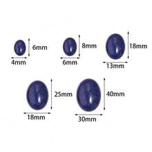 2-10pcs Natural Lapis Lazuli Flat Back Cabochon , Oval Stone - Lapis Lazuli - View 7