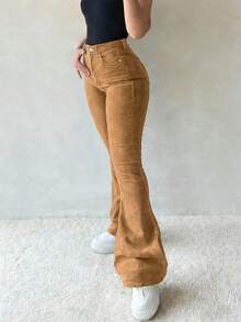 GILIPUR Quần jeans ống loe kiểu Y2K dành cho nữ, quần denim co giãn ôm sát màu vàng, kiểu dáng thanh lịch, thời trang đường phố, đa năng, thích hợp cho mùa xuân. - Màu vàng - Xem 9