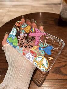 Map & Airplane Painted Perforated Transparent Minimalist Fashionable Anti-Drop Phone Case Compatible With IPhone 17/17Pro/17ProMax, 16/11/16Pro/16Plus/16ProMax/16e, 15ProMax, 13/14/12/XS/XR/7G/8P, Galaxy S25/S25Plus/S25 Ultra, A16/A36/A26/A56, 11/12Pro/12/12X/13Pro/14Pro/15Pro/X3pro, 10/9/Note9/12c/Note11Pro/Note8Pro/9C/9A - Multicolor - View 6