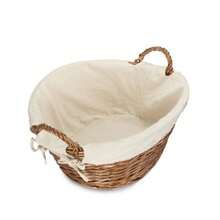 Red Hamper Light Steamed Wicker Open Top Laundry Basket - View 2