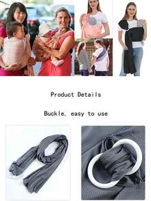 LELE LON Baby Portable Carrier Bag Adjustable Toddler Carrier Dual Ring Baby Sling Mesh Breathable Baby Carrier Simple Baby Carrier - Multicolor - View 8