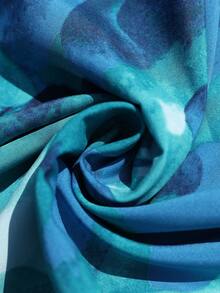 Elegant Bohemian Style Spaghetti Strap Backless Dress Sexy Sleeveless Beach Wrap Dress Criss-Cross Strap Party Mermaid Dress - Blue - View 7