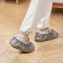 10/50/100pcs Thick Neutral Gray Non-Woven Shoe Covers, Disposable Indoor Foot Covers, Wear-Resistant, Dustproof, Waterproof - Multiple Items - View 4