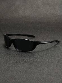 1副Y2K风格方形镜框可爱时尚眼镜，男女皆宜，适合日常佩戴和派对佩戴 - 黑色 - 查看 1