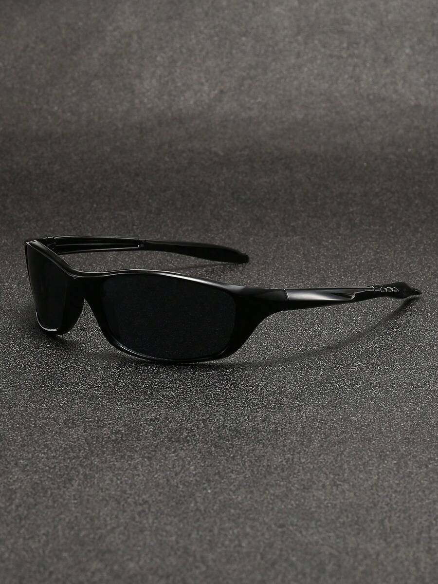 1副Y2K风格方形镜框可爱时尚眼镜，男女皆宜，适合日常佩戴和派对佩戴 - 黑色 - 查看 1