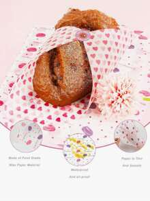 10pcs Grease-Proof Baking Parchment Paper, Printed Candy/Snack Wrapping Paper - Multicolor - View 5