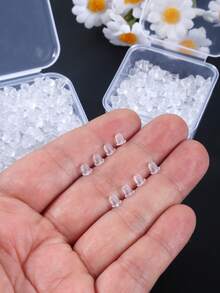 100/200/500个装 4mm 耳钉后塞 柔软透明耳部安全后垫 耳堵 耳钉耳圈替换件 - Earring Backs - 查看 3