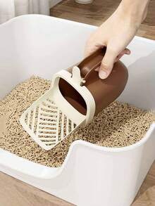 New Large Capacity 2-In-1 Cat Litter Scoop And Trash Can, All-In-One Cat Cleaning Tool, Litter Scooper With Garbage Bin, High Capacity Design, 2-In-1 Function, Hands-Free Litter Cleaning - Multicolor - View 7