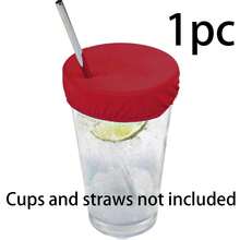 Reusable Polyester Drink Lid With Straw Hole, Protects Party Beverages, Elastic Cocktail Cup Cover, No Electricity Required - Multicolor - View 12
