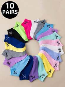 1/5/10/20 đôi tất ngắn nhiều màu dành cho nam, tất cổ chân thể thao thường ngày, tất nhẹ thoải mái cho mùa xuân, hè, thu. - Nhiều màu - Xem 13