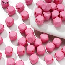 10mm Macaron Acrylic Diagonal Cut Square Beads DIY Mobile Phone Chain Necklace Bead Accessories Wholesale - Multicolor - View 9