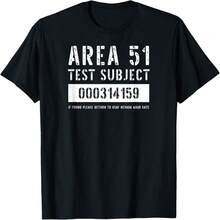 Area 51 Test Subject Alien Halloween Costume T-Shirt - Black 1 - 查看 1