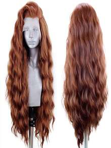 Synthetic Lace Front Wigs For Women Natural Hairline Synthetic Hair Lace Wig Long Brown Wig PrePlucked Cosplay Woman Wigs - 彩色 - 查看 11