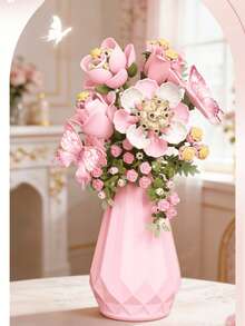 300+Pcs Wooden Flower Vase Bouquet Decor, Handmade DIY Assembly Vintage High-Quality Home Decor, Teacher's Day, Back To School, Graduation, Mother's Day, Valentine's Day, Father's Day, New Year, Spring, Christmas Gift - Multicolor - View 7
