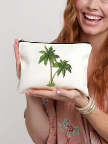 Tas Kosmetik Reusable Motif Pohon Kelapa, Kantong Penyimpanan Kosmetik dan Perlengkapan Mandi Ringan dengan Resleting, Dompet Koin Praktis, Tas Perlengkapan Mandi Motif Mulberry, Aksesori Perjalanan, Cocok untuk Berbelanja, Hadiah Ideal untuk Paskah, Hari Ibu, Hari Kemerdekaan, Pernikahan, Wisuda - MultiWarna - View 17