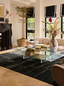 1 pieza Alfombra/Tapete, Estilo nórdico moderno INS Patrón de parches geométricos asimétricos de color, Alfombra de área de felpa de lana sintética, Adecuada para baño, cocina, entrada, pasillo, mesita de noche, sala de estar, dormitorio, lavable a máquina, decoración del hogar - Multicolor - Ver 5