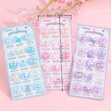 可爱球形动物摇摆贴纸 梦幻水晶蝴蝶3D摇摆贴纸 - 彩色 - 查看 8