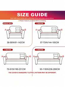 1pc Geometric Line Print Milk Silk Universal Stretch Sofa Cover & 1pc Unfilled Throw Pillow Cushion Cover - Multicolor - View 2