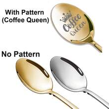 1pc Customized Gold Coffee Spoon, Stainless Steel Personalized Tea Spoon, Engraved Spoon, Customized Name Dessert Spoon, Gift For Friends, Birthday Gift, Party Supplies, Christmas Gift - One Size - View 4