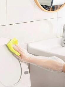 10/50pcs Long Sleeve Waterproof Gloves, Suitable For Household, Kitchen, Laundry, Cleaning - Multicolor - View 5