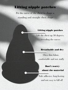 2/10/20pcs Disposable Lace Random Pattern Lift Bra Petals - Multicolor - View 6