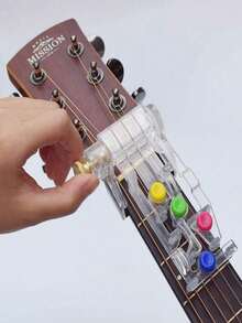 Chord Buddy Acoustic Guitar Chord Trainer-Black Full-Size Beginner-Friendly Guitar Learning System Teaching Aid Easy Chord Practice Tool Durable Easy To Use Quick Learning Portable For Acoustic Guitar For Beginners New Guitarists Perfect For Daily Guitar Practice Ideal For Beginner Learning Style Suitable For Guitar Gift Birthday Gift Ready Best Guitar Accessory - White - View 6