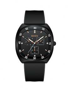 BIDEN 1件装 时尚方形女士手表 休闲硅胶表带石英表 女孩手表 优雅精致 - 常規款 - 查看 17