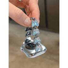 1 条女士镀金蝴蝶表带，兼容 38/40/41/42/44/45/46/49 毫米表盘，兼容 Ultra/SE10/9/8/7/6/5/4/3/2/1 型号。 - 藍色 - 查看 6