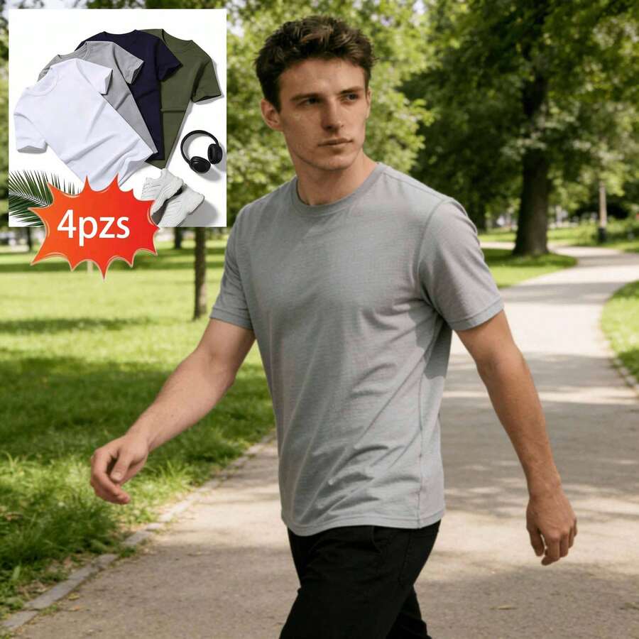 Men's 4-Piece T-Shirt Set - 4PCS - View 1