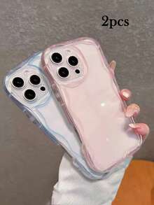 2 件装奶油色波浪纹纯色防震手机壳，兼容 16/16 Pro/16 Plus/16 Pro Max/15 Pro Max、13、14、11、P12、XS；新款奶油色波浪纹亮面 TPU 软壳保护套，兼容 Galaxy S24、Galaxy S24+、Galaxy S24 Ultra、Galaxy S22、Galaxy A13 4G、Galaxy A52、A52s 5G、Galaxy A23、Galaxy A35、Galaxy A25、Galaxy A73、Note 11、11 Lite - 彩色 - 查看 29