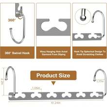 实用耐用的多功能节省空间金属衣架 - 神奇防滑重型金属衣架，节省80%衣柜空间 - 适用于家庭、旅行和办公室收纳 - 彩色 - 查看 13