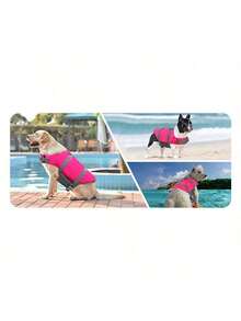 反光可调节夏季大型犬泳衣背心，冲浪帆船浮力增强宠物救生衣，反光狗狗救生衣，确保水上和海洋玩耍安全 - 彩色 - 查看 8