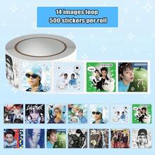 500张LNGSHOT涂鸦贴纸套装，Jay Park Kpop偶像周边，美观DIY贴纸，Kpop粉丝收藏礼物，多功能实用高清双面人物LOMO收藏卡，可收纳或装饰，送给粉丝和朋友的贴心礼物 - 彩色 - 查看 3