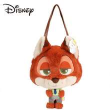 Disney 迪士尼疯狂动物城尼克·王尔德毛绒玩偶，狐狸造型斜挎包，生日/情人节/派对礼物，纪念品 - 棕紅色 - 查看 7