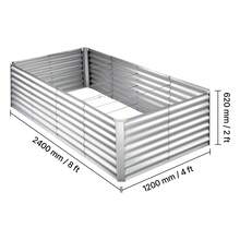 Galvanized Raised Garden Bed, 8 X 4 X 2 Ft, Rectangular Metal Planter Box Kit Outdoor, Bottomless Elevated Planting Box With Gloves, Rustproof Alu-Zinc, For Growing Flowers Vegetables, Silver - Bộ 1 món màu bạc, kích thước 8*4*2ft - Xem 10