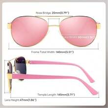 Classic Aviator Fashion Glasses For Women And Man,Pilot Polarized Glasses , Summer Beach Glasses,Driving Fishing Golf Tourism Daily Decoration Party Shopping Taking Photos CK4109 - 002 - 查看 6