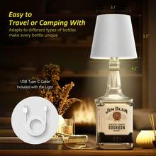Wireless Bottle Lamp,RGB LED Bottle Light With Remote Dimmable;Gifts - 白色-1pc - 查看 5