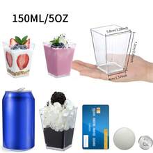 30/60pcs Dessert Cups, 150ml Sundae Cups, Fruit Pudding Cups, Mousse Cups, Ice Cream Cups, For Catering, Events And Home Parties - - - View 3