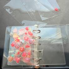 1 Set A6 A7 M5 Transparent Loose-Leaf Binder Inserts, Transparent PET Single-Sided Removable Inner Pages Sticker Album, Seal Book, Sticker Backing, Transparent Sticker Book, Sticker Album, Cultural Stamp Page, Stamp Album Refill Pages, 3D Sticker Book Sticker Boards, Sticker Books, For Sticker Book Making, Book Covers, Office Supplies - Transparent - View 7