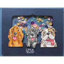 Animales que te observan - Troqueles de corte de metal, juego de sellos de goma transparente para manualidades de scrapbooking, estampado, troquelado, tarjetas de regalo, decoración del hogar y artesanía de papel - A - Ver 9