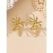 1 Pair Fashion Elegant Personalized Sunflower Stud Earrings,Gold Jewelry,Summer,Valentine's Day - 黃金-1 - 查看 5